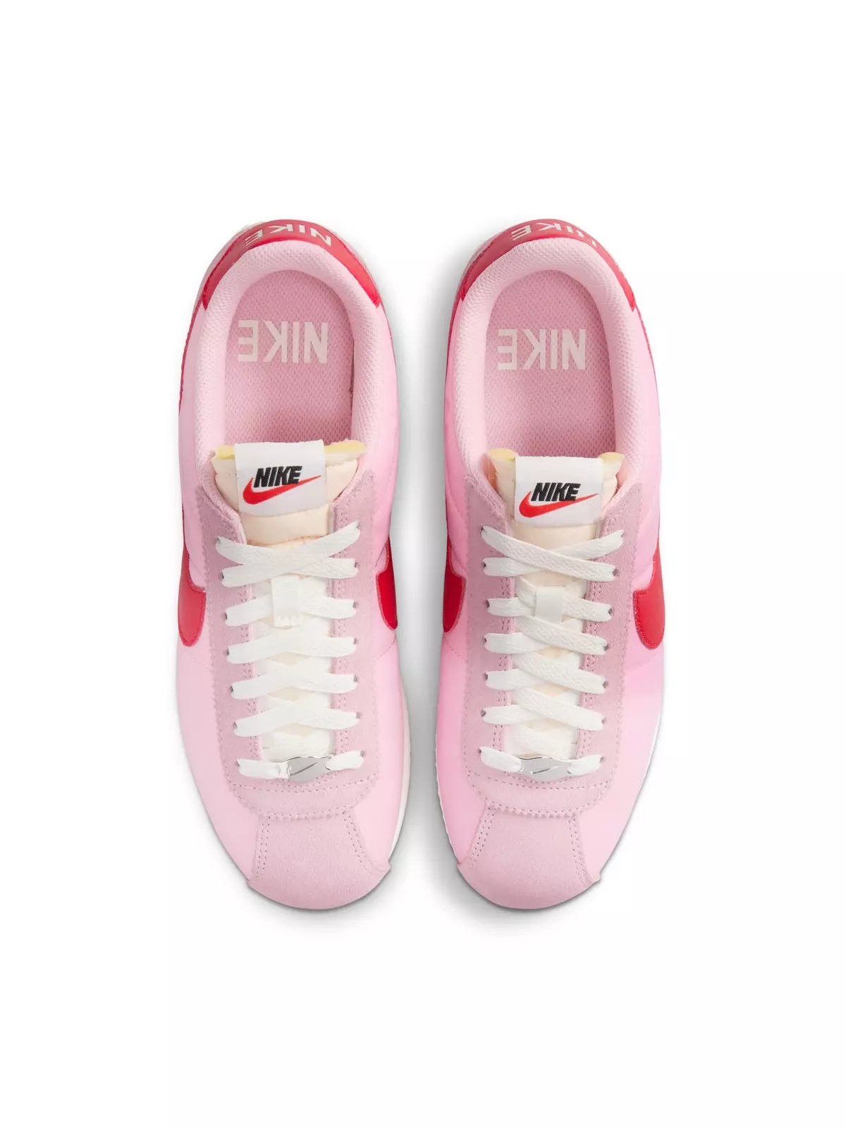 Cortez Textile "Med Soft Pink/Fire Red/Sail/Team Orange" Women's Shoe - 7