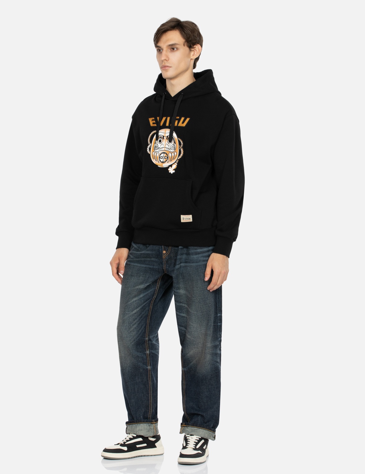 DARUMA APPLIQUÉ RELAX FIT HOODIE - 3