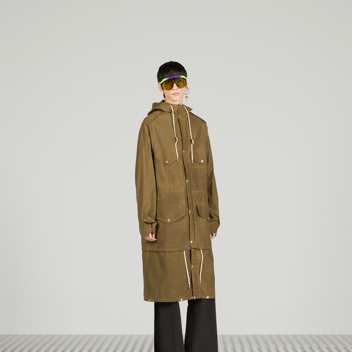 Waxed cotton adjustable length jacket - 6