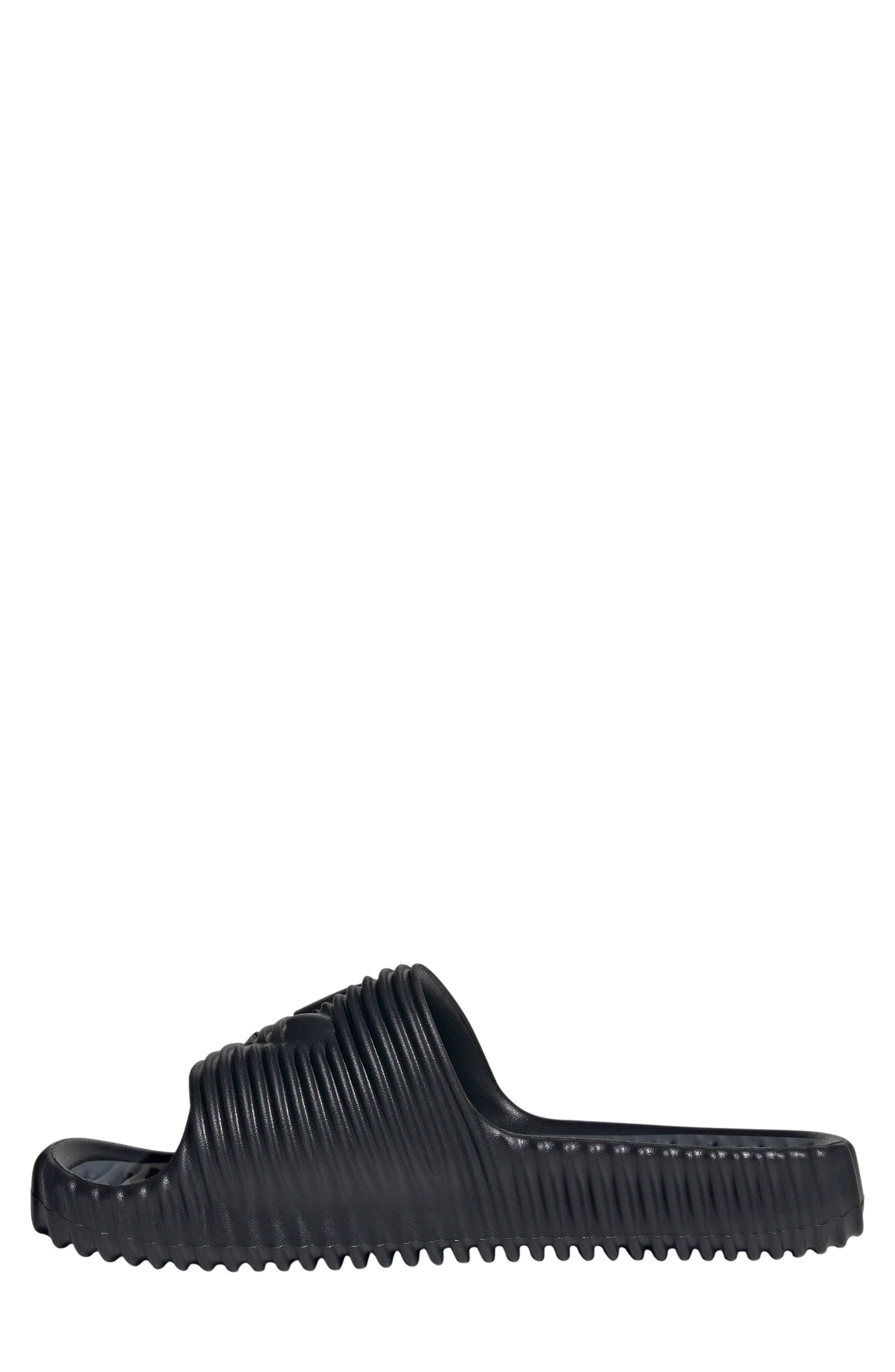 adidas Gender Inclusive Adilette 25 Slide in Black/Black/Grey at Nordstrom - 6