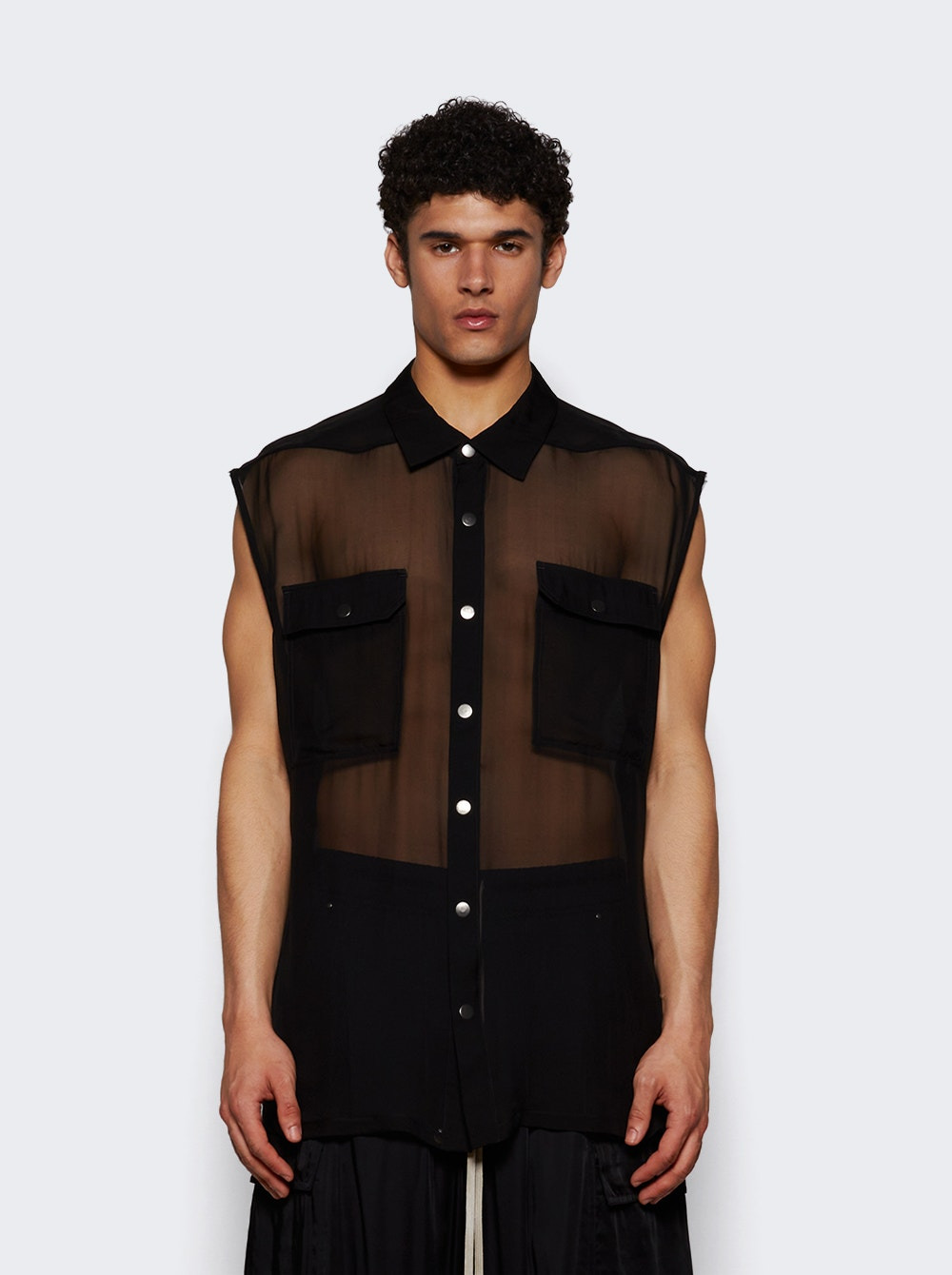 Jumbo Sleeveless Shirt Black - 2