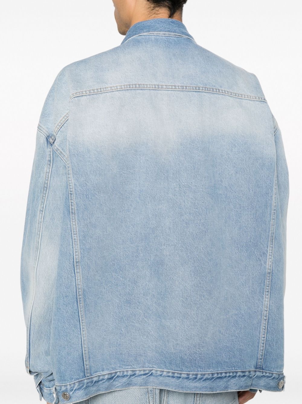 oversized hooded denim jacket - 7