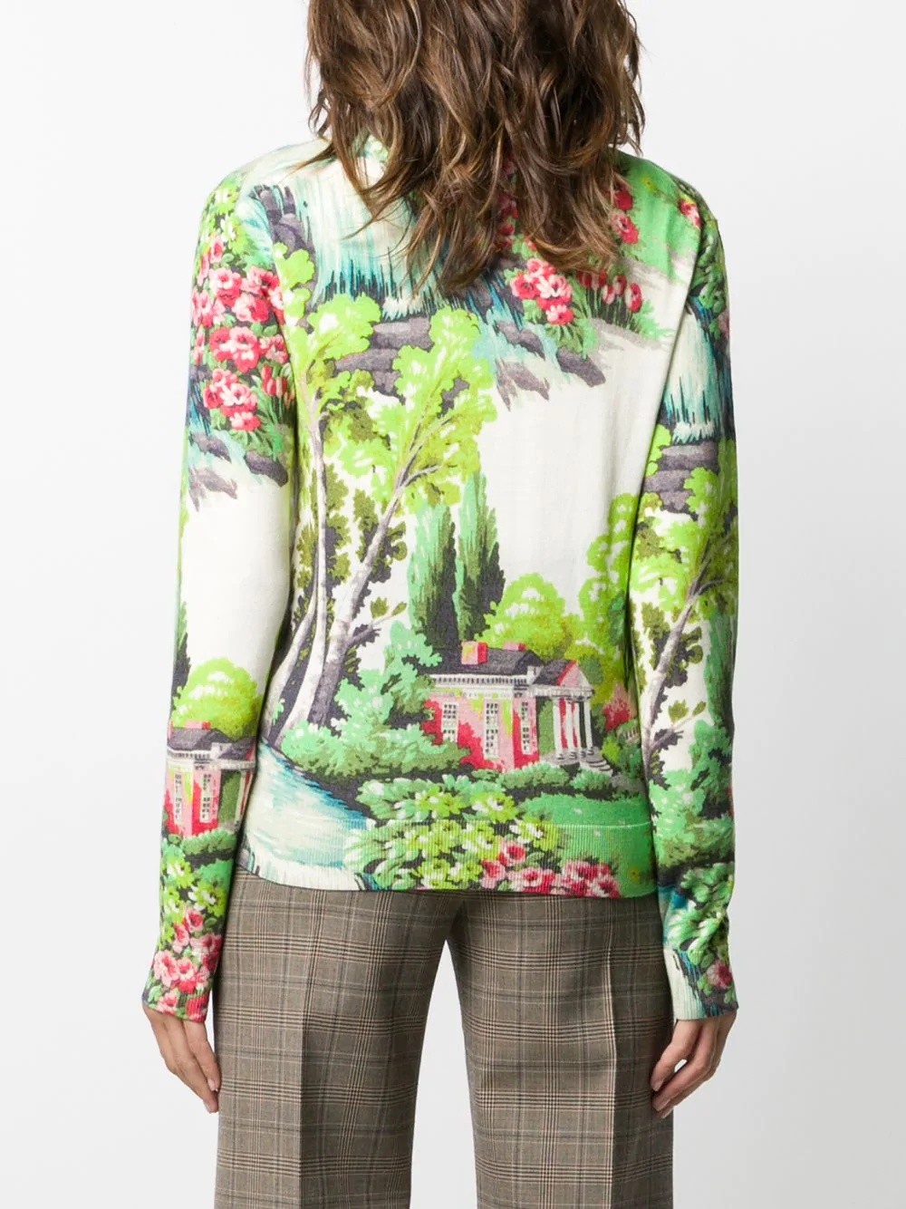 graphic print knitted jumper - 4