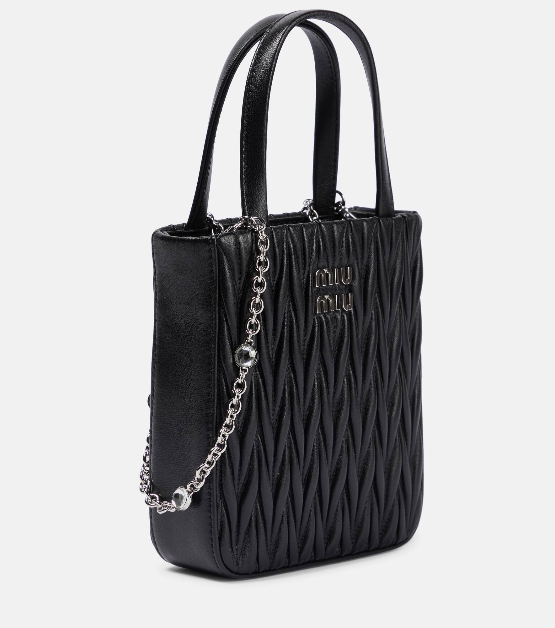 Matelassé leather tote bag - 4