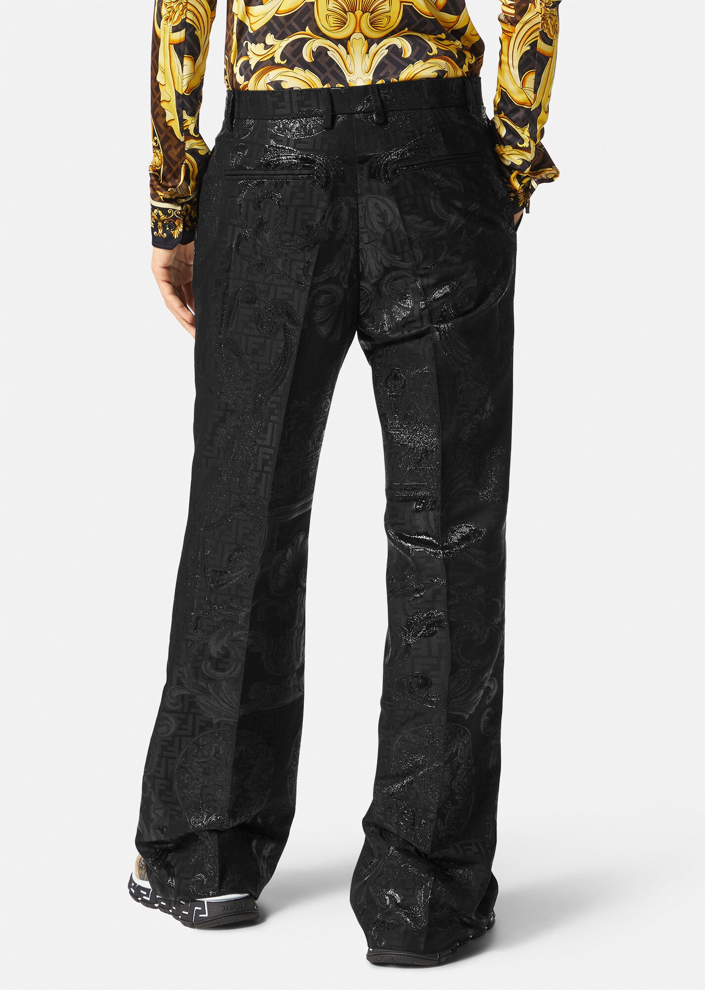 Fendace Flared Jacquard Pants - 4