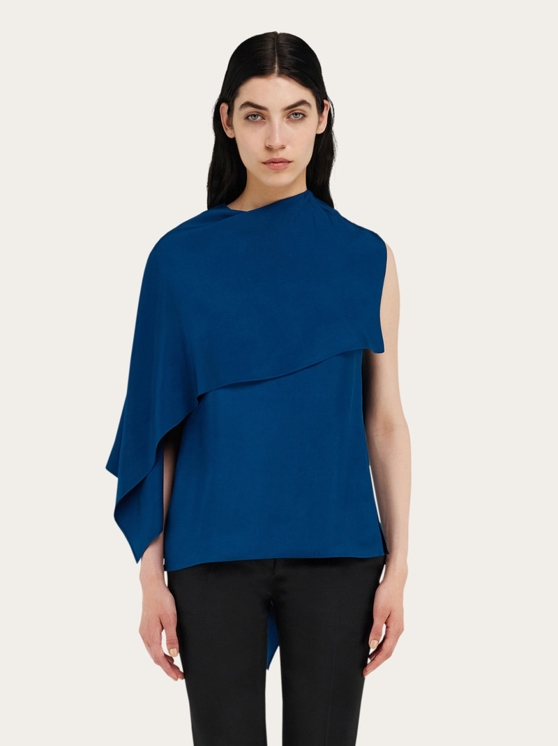 FERRAGAMO Viscose top with cape detail outlook