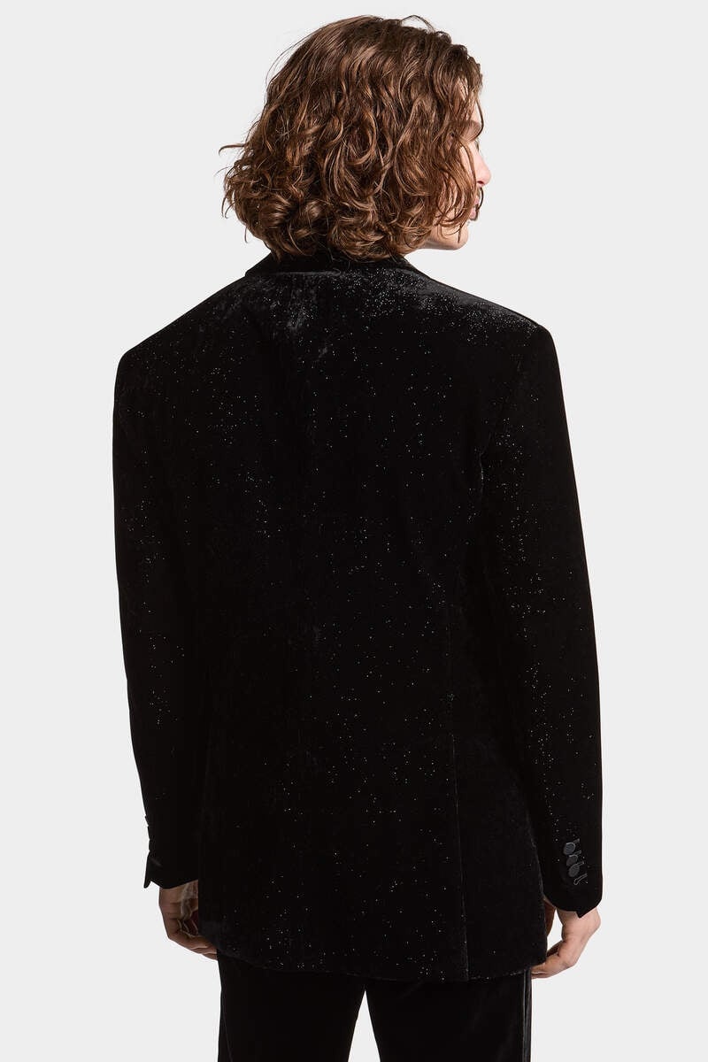 SHINY VELVET SEXY DOUBLE BREASTED PALM BEACH BLAZER - 4
