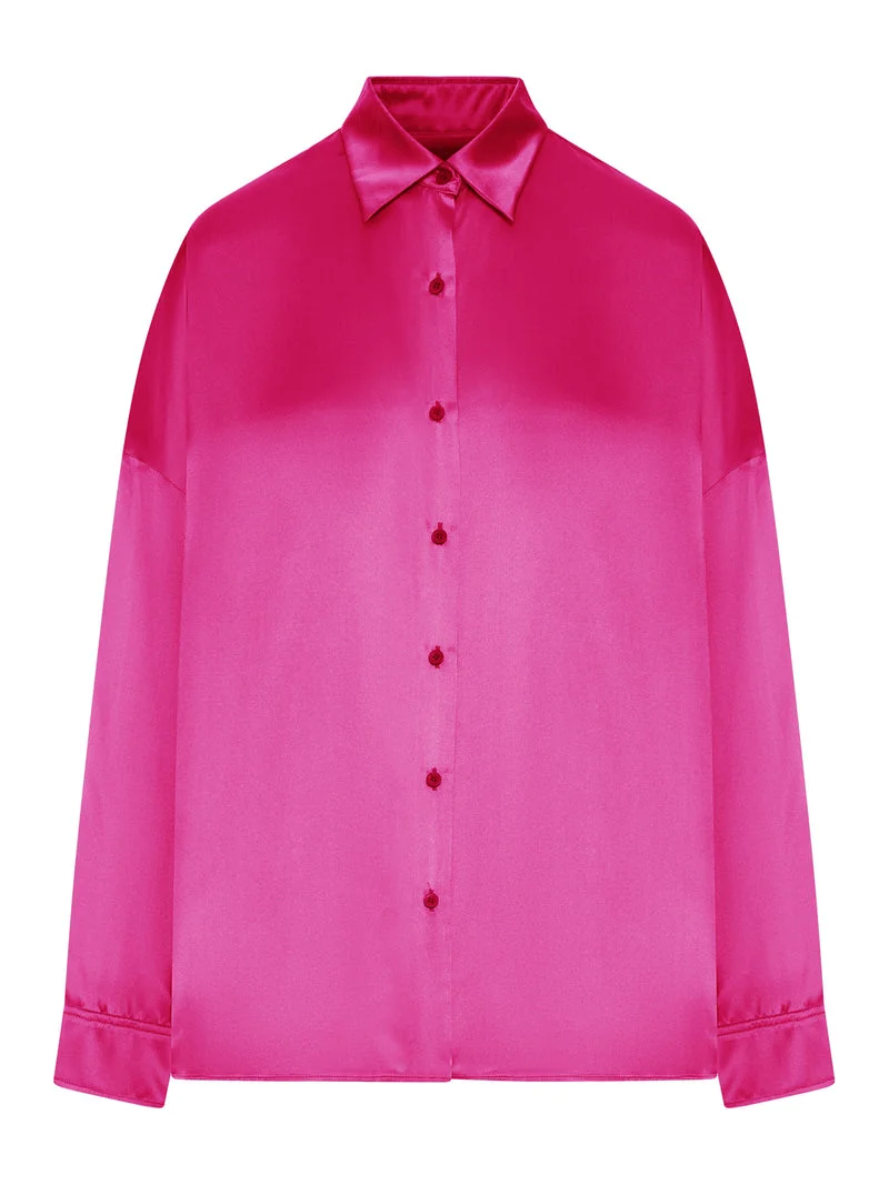 Dries Van Noten Women Satin-Effect Silk Shirt - 1