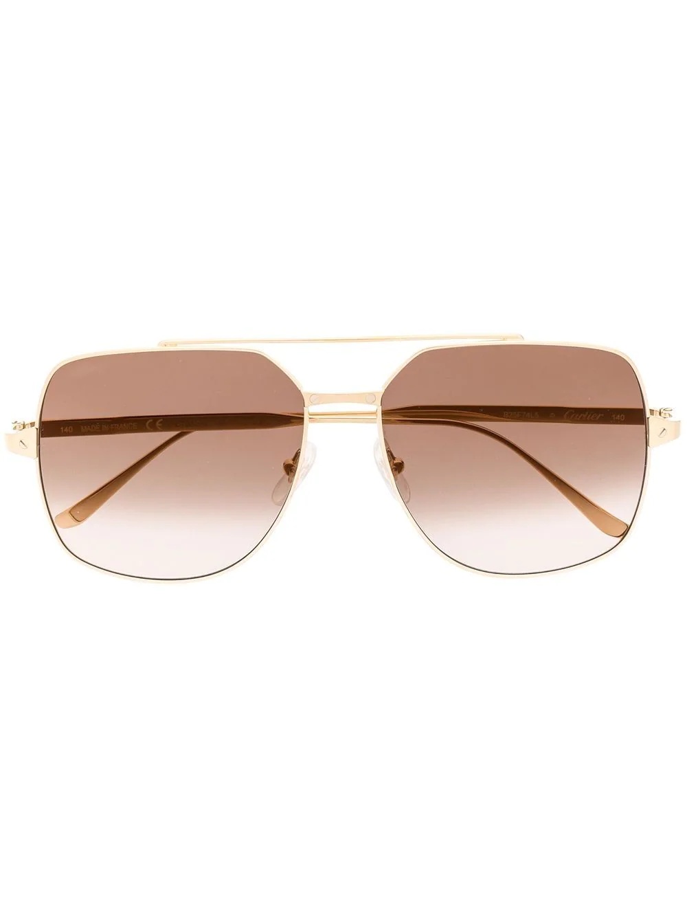 aviator-frame gradient-lense sunglasses - 1