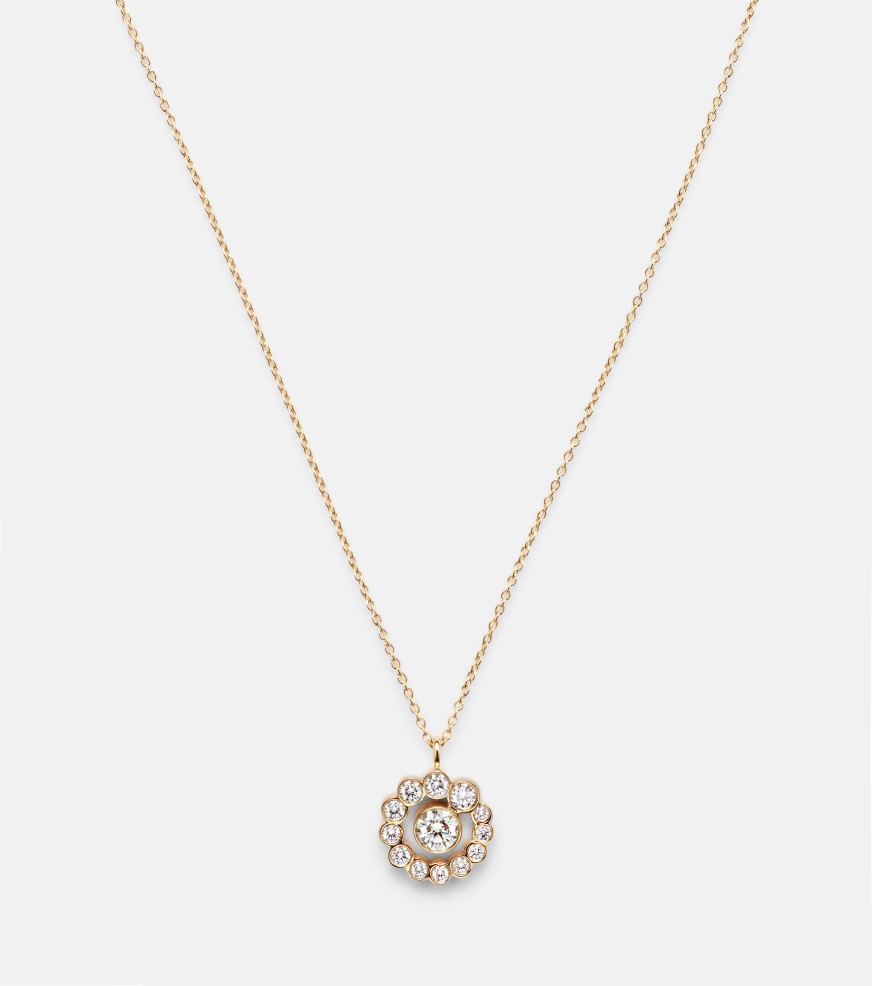 Rêve Simple 18kt gold necklace with diamonds - 4