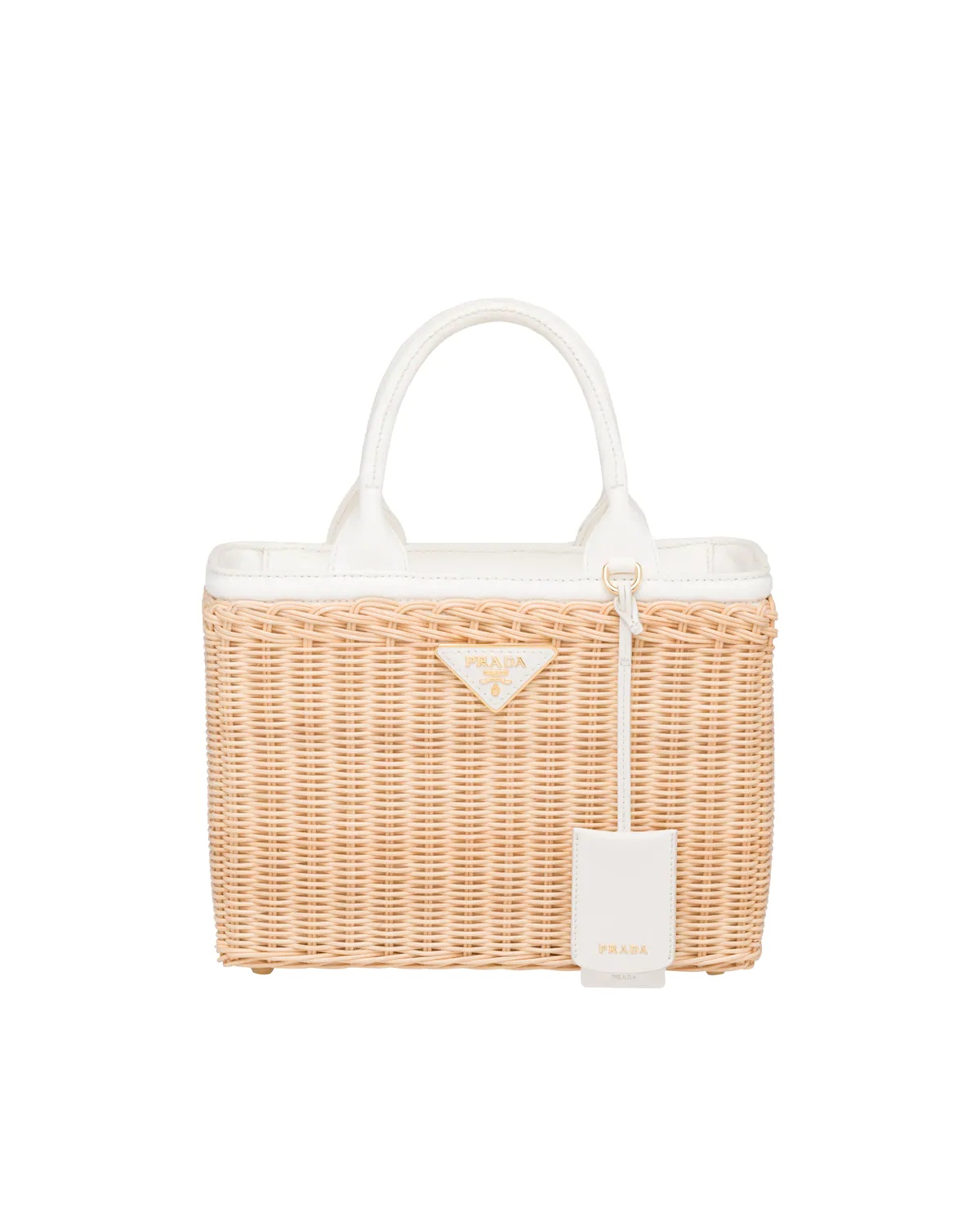 Wicker and Canvas Tote - 1