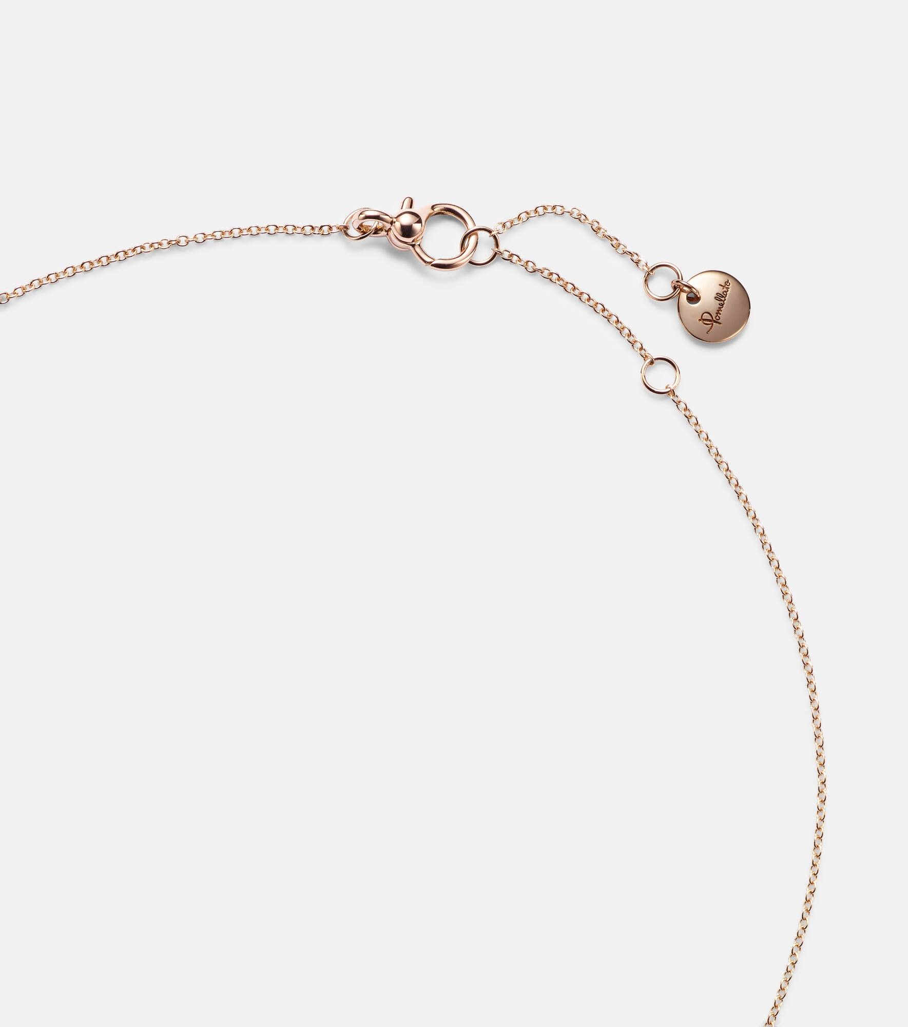 Nudo Mini 18kt rose gold pendant necklace with topaz and diamonds - 6