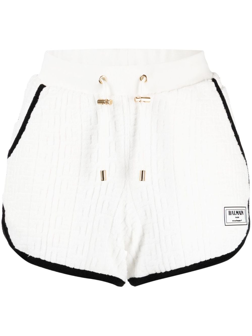 monogram-motif towel-finish shorts - 1