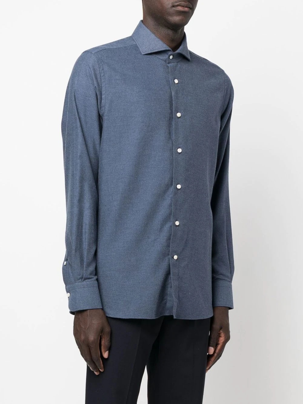 long-sleeve cotton-cashmere shirt - 3