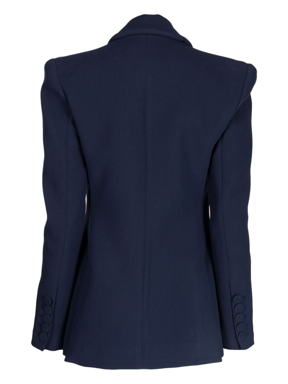 peak-lapel padded-shoulder blazer - 2