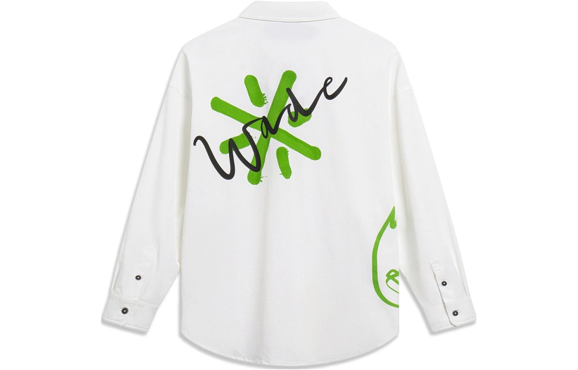 Li-Ning x Salventius Way Of Wade Graphic Long Sleeve Shirt 'White' ASHT209-2 - 2