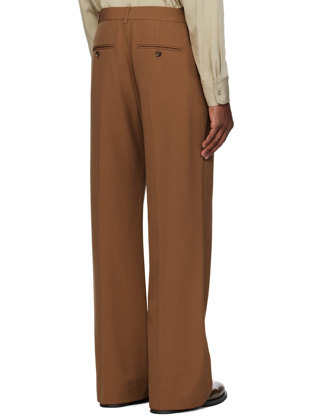 Tan Signature RC Flared Trousers - 3
