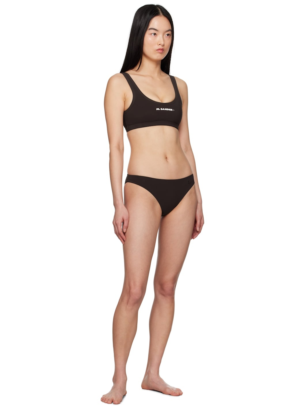 Brown Embroidered Logo Bikini Bottom - 4