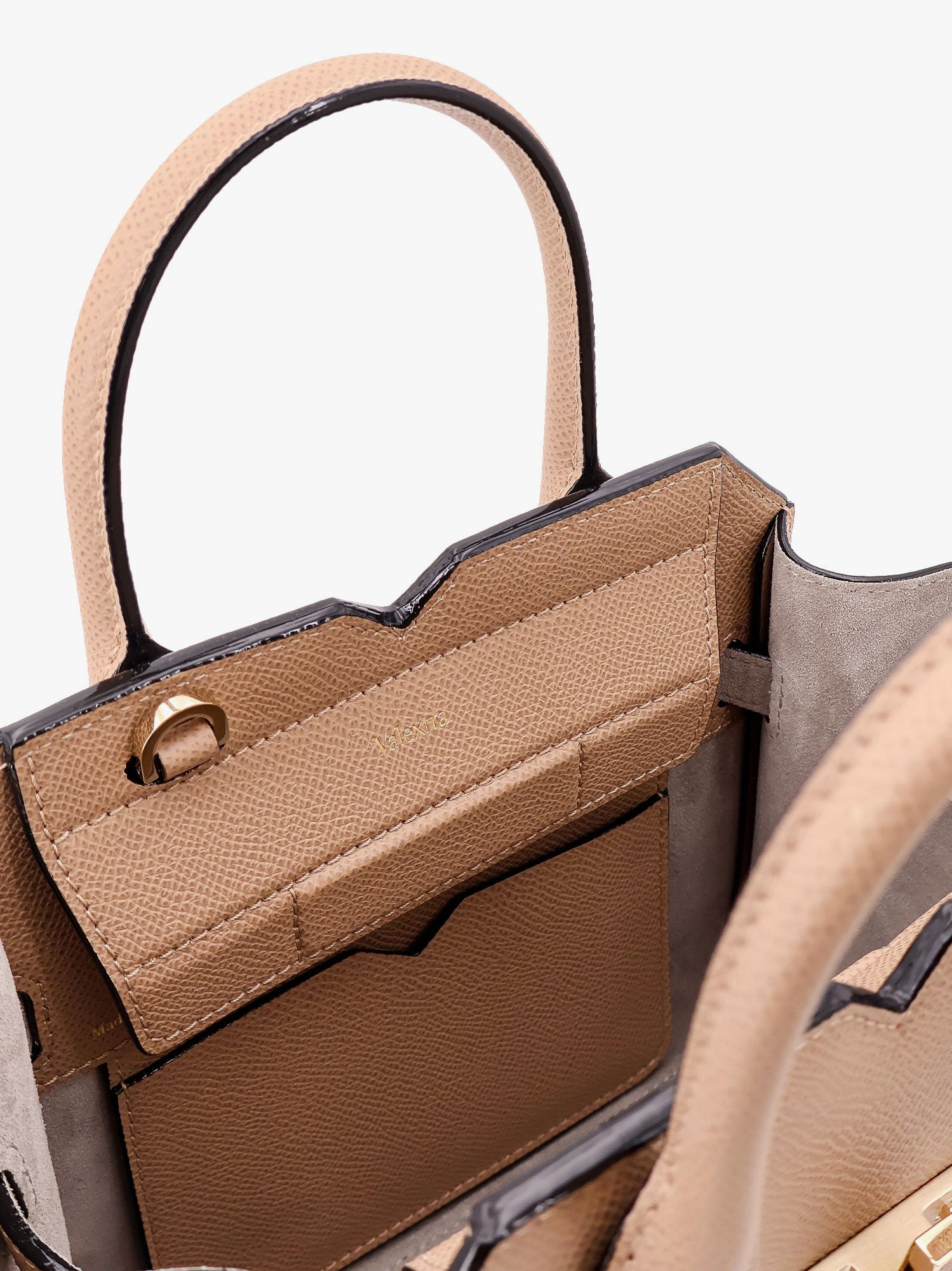 Valextra Women Leather Handbag With Frontal Walker And Strap - 4
