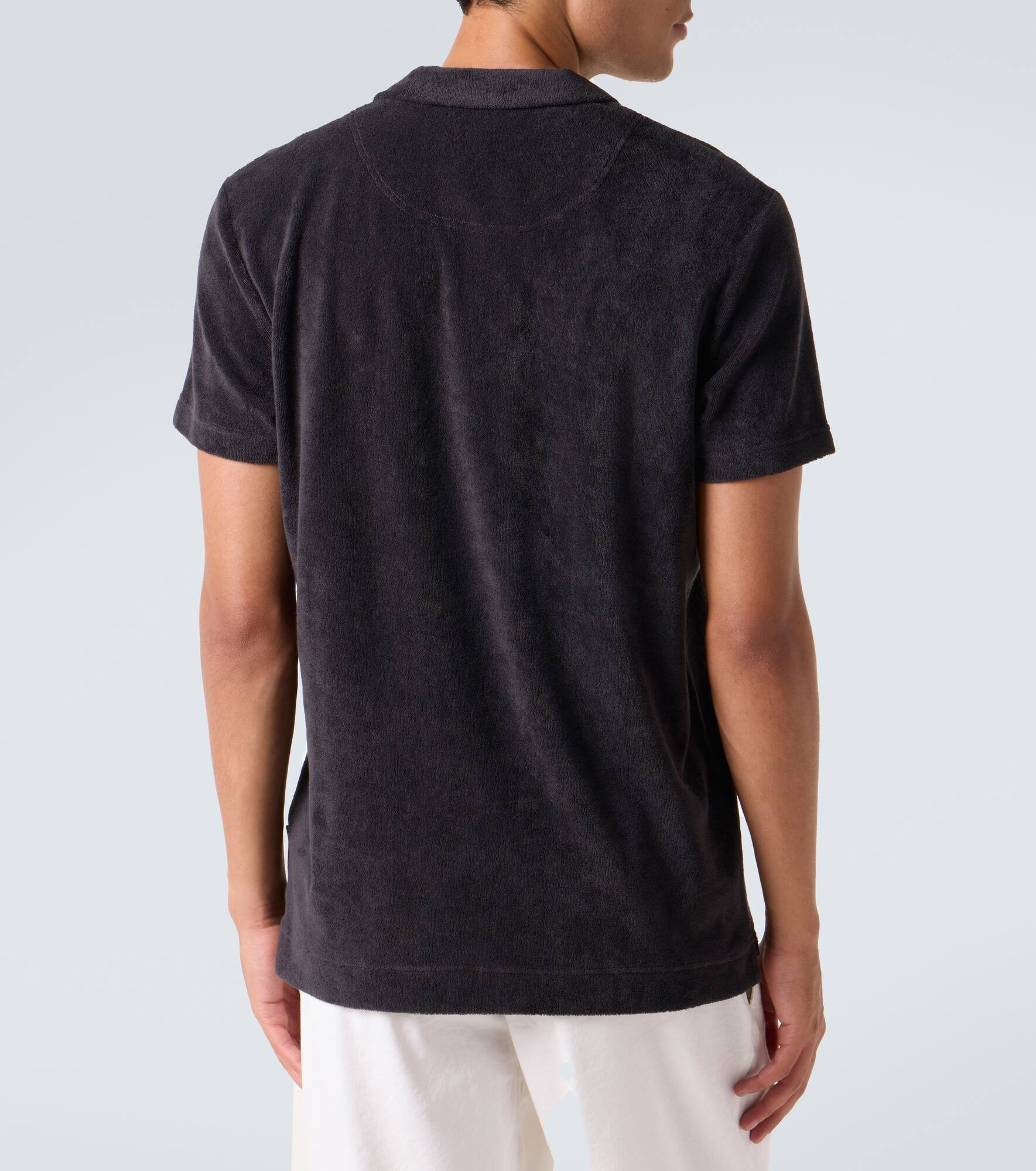 Cotton terry polo shirt - 4