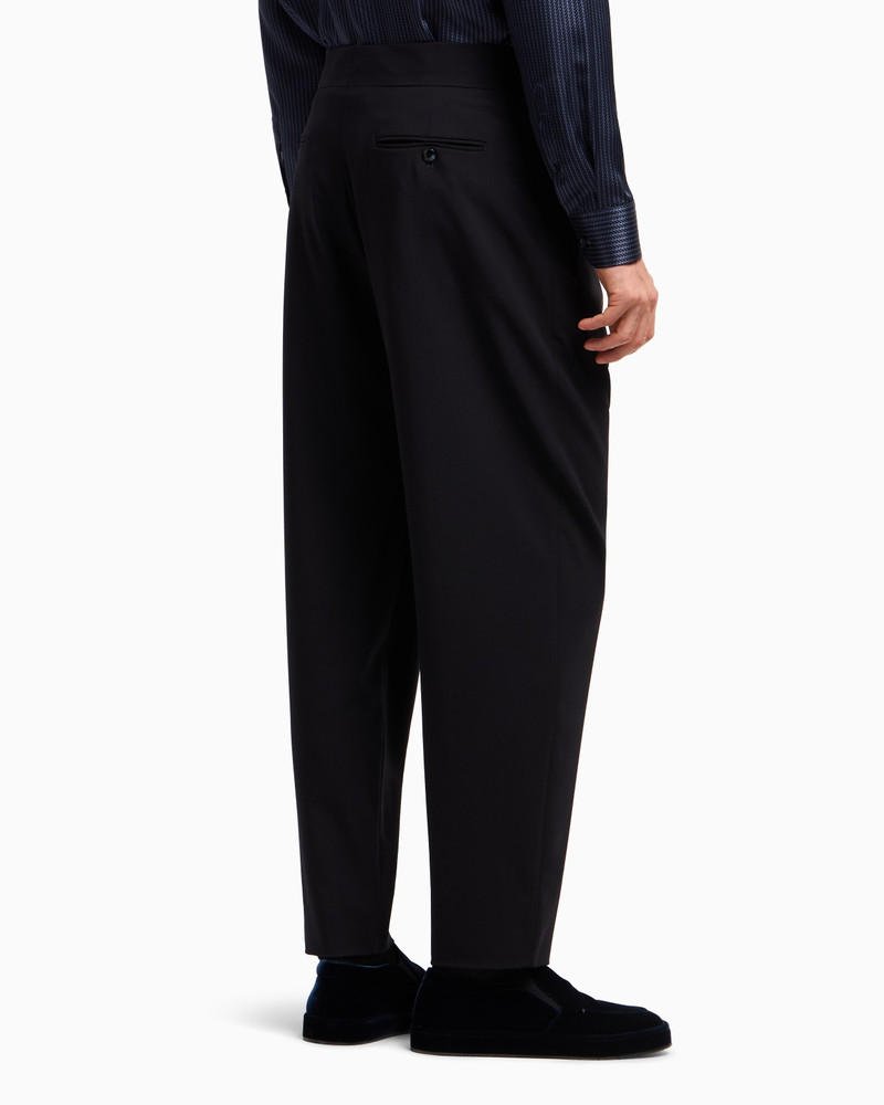 PLEATED GIORGIO’S TROUSERS IN WOOL CRÊPE 3