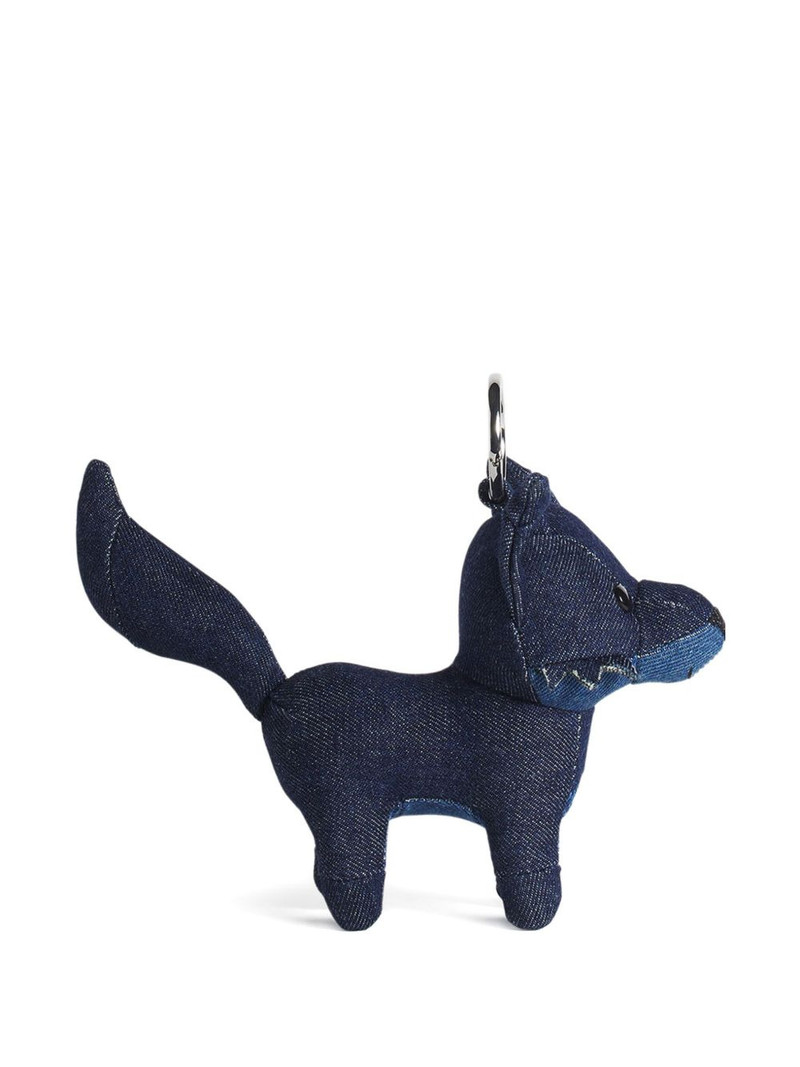 Fox denim bag charm 1