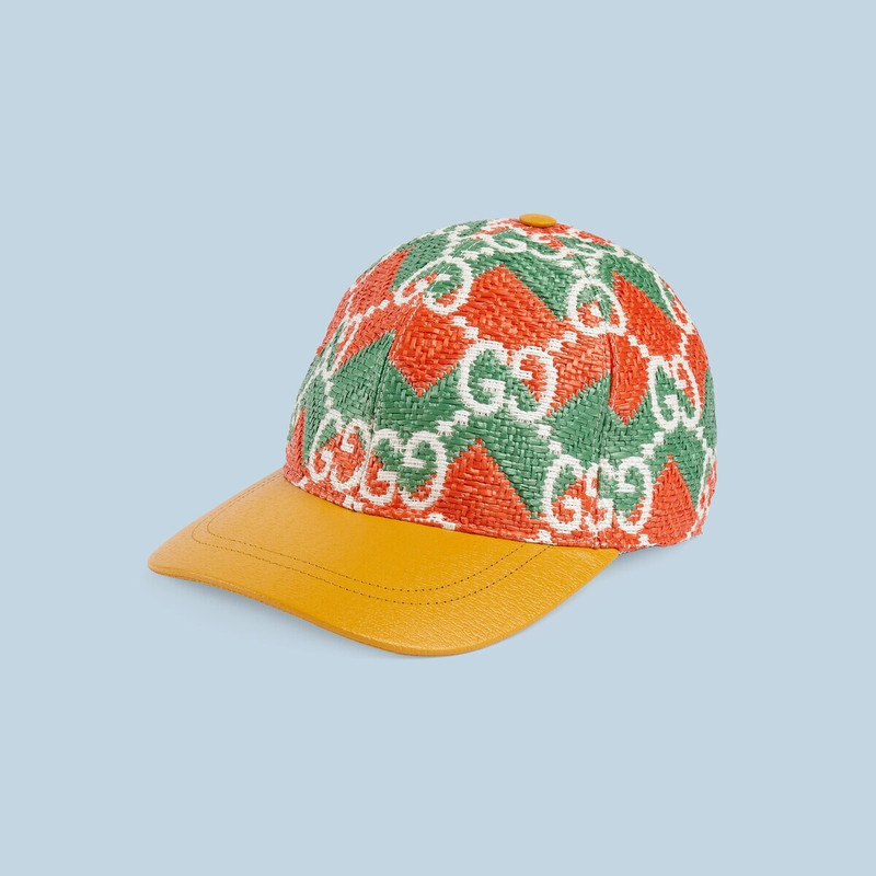 GG straw effect baseball hat 1