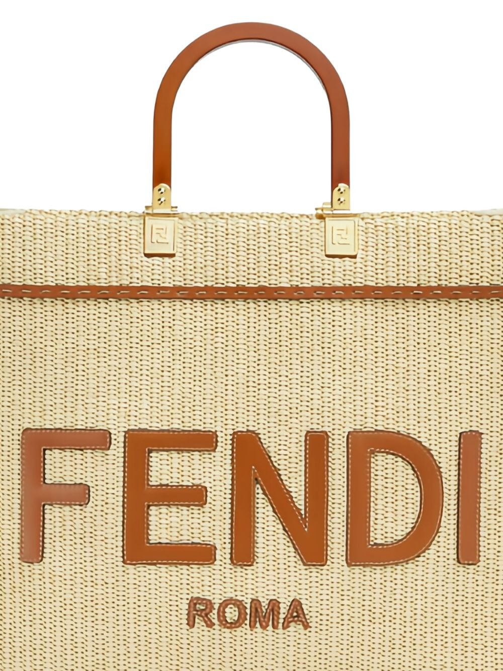medium Sunshine raffia tote bag - 2
