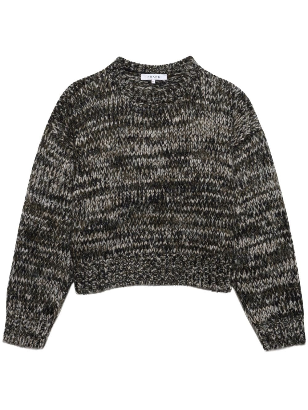 Marl patterned cropped jumper - 1