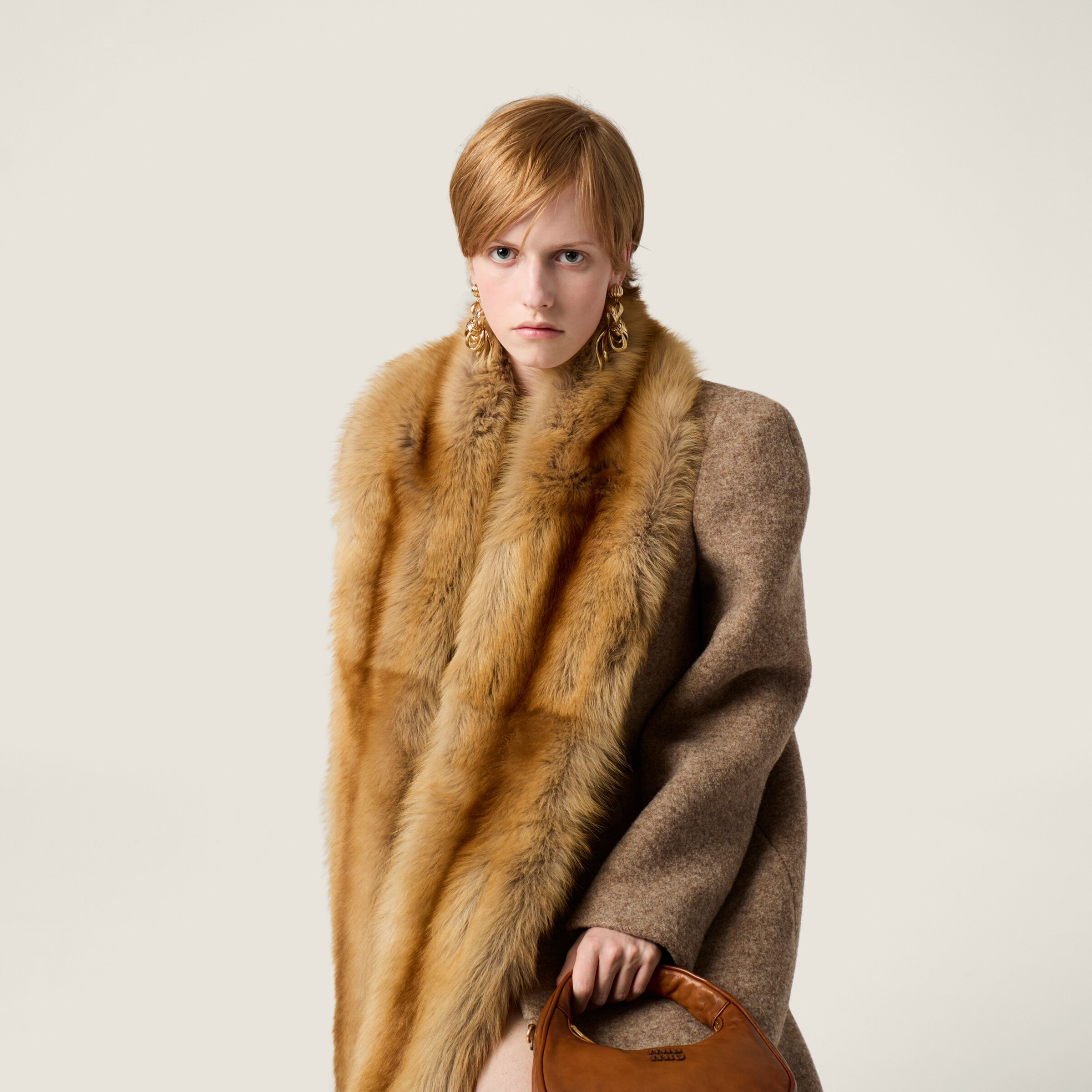 Single-breasted Shetland wool coat - 4