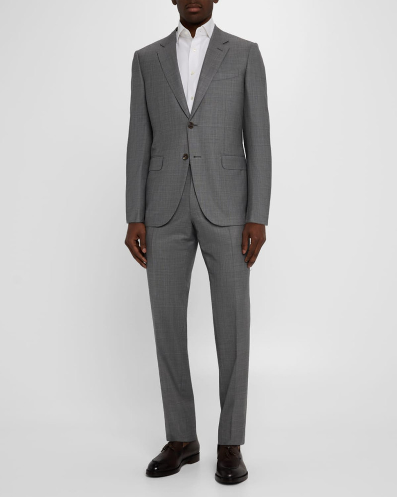 ZEGNA Men's Windowpane Couture Suit outlook