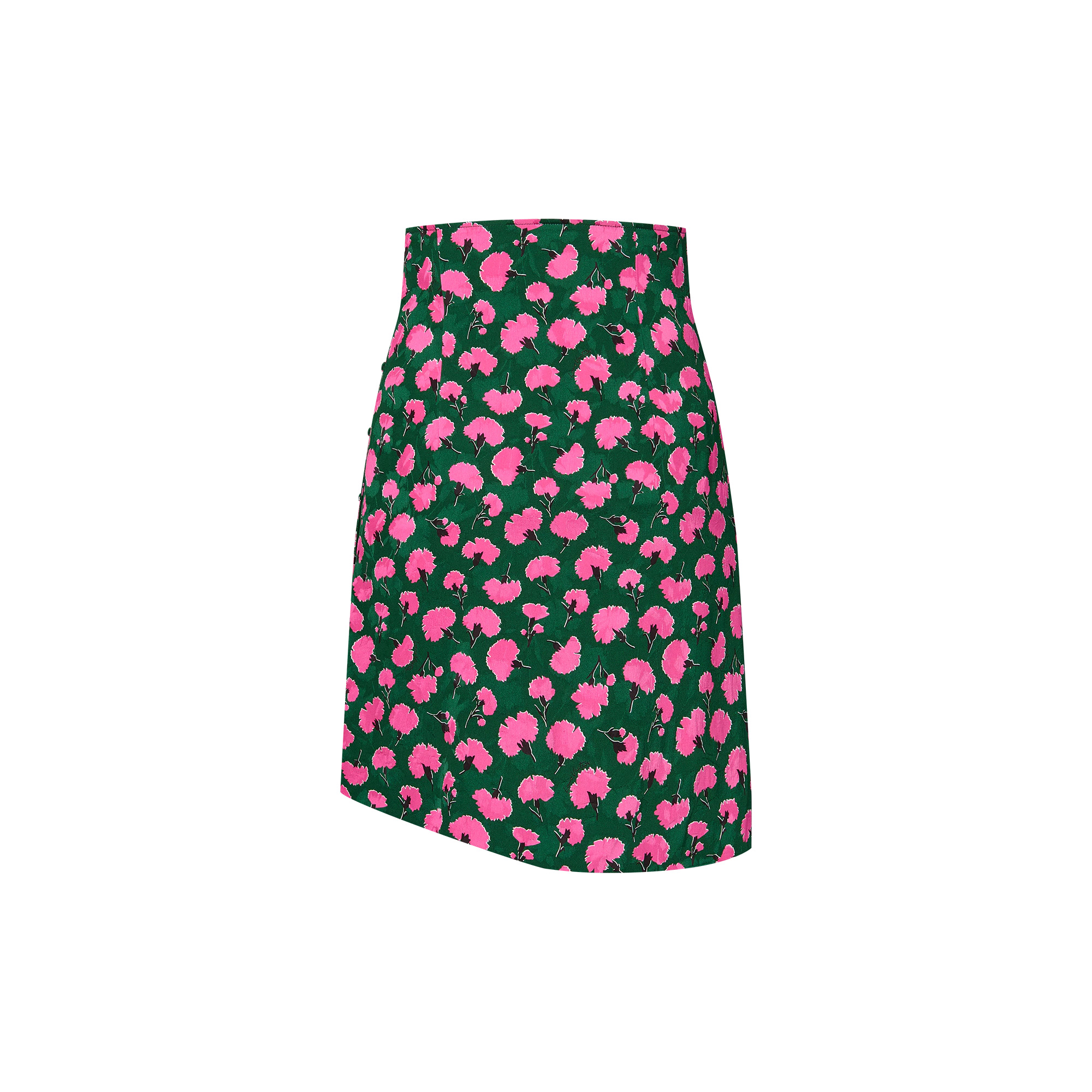 Carnation Print Ruched Skirt - 3