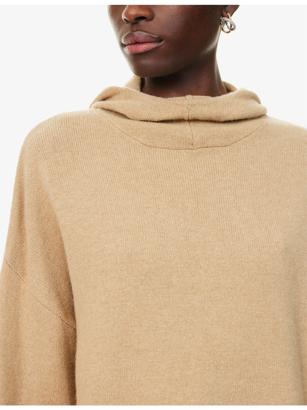 Evette Logo-Patch Wool Hoodie - 5