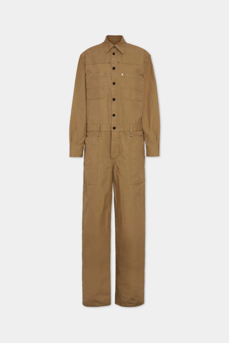 STONE WASH ICON CARGO JUMPSUIT - 1