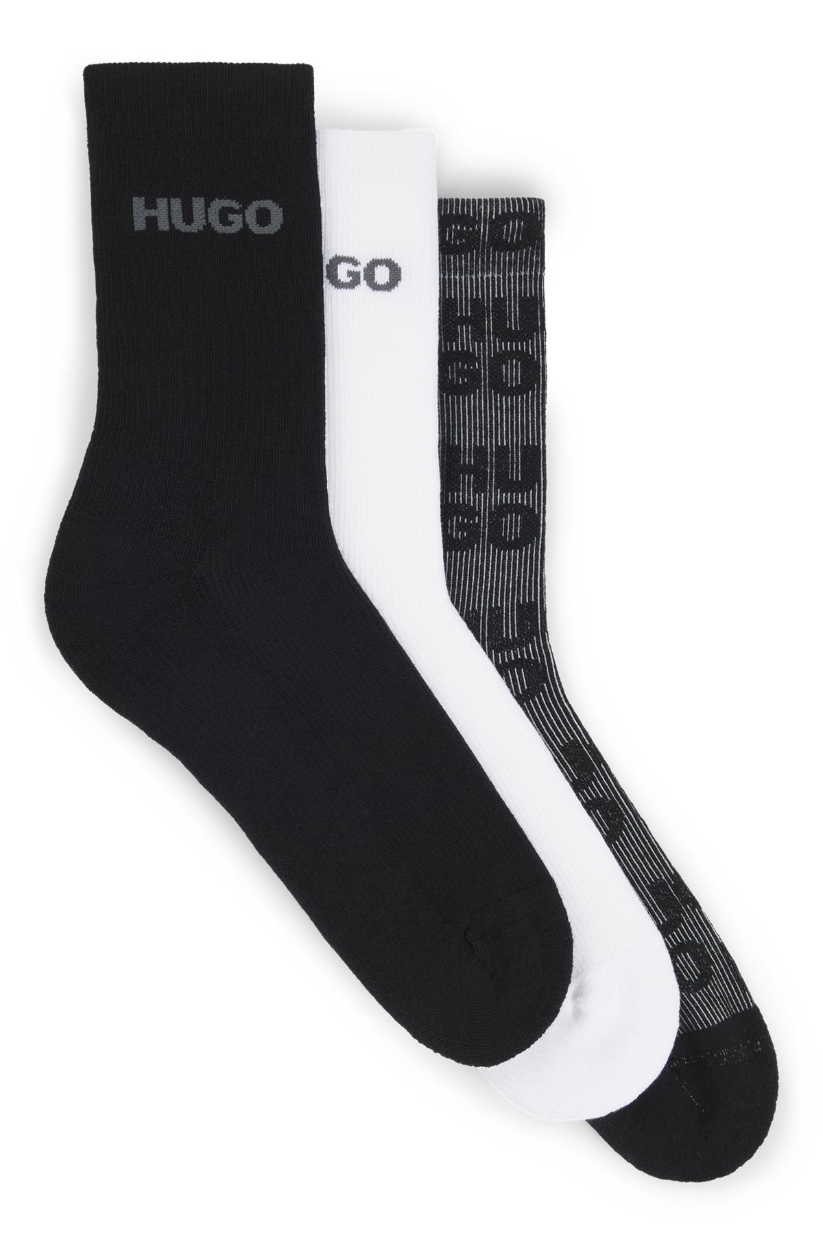 THREE-PACK OF SHORT-LENGTH LOGO SOCKS - 1