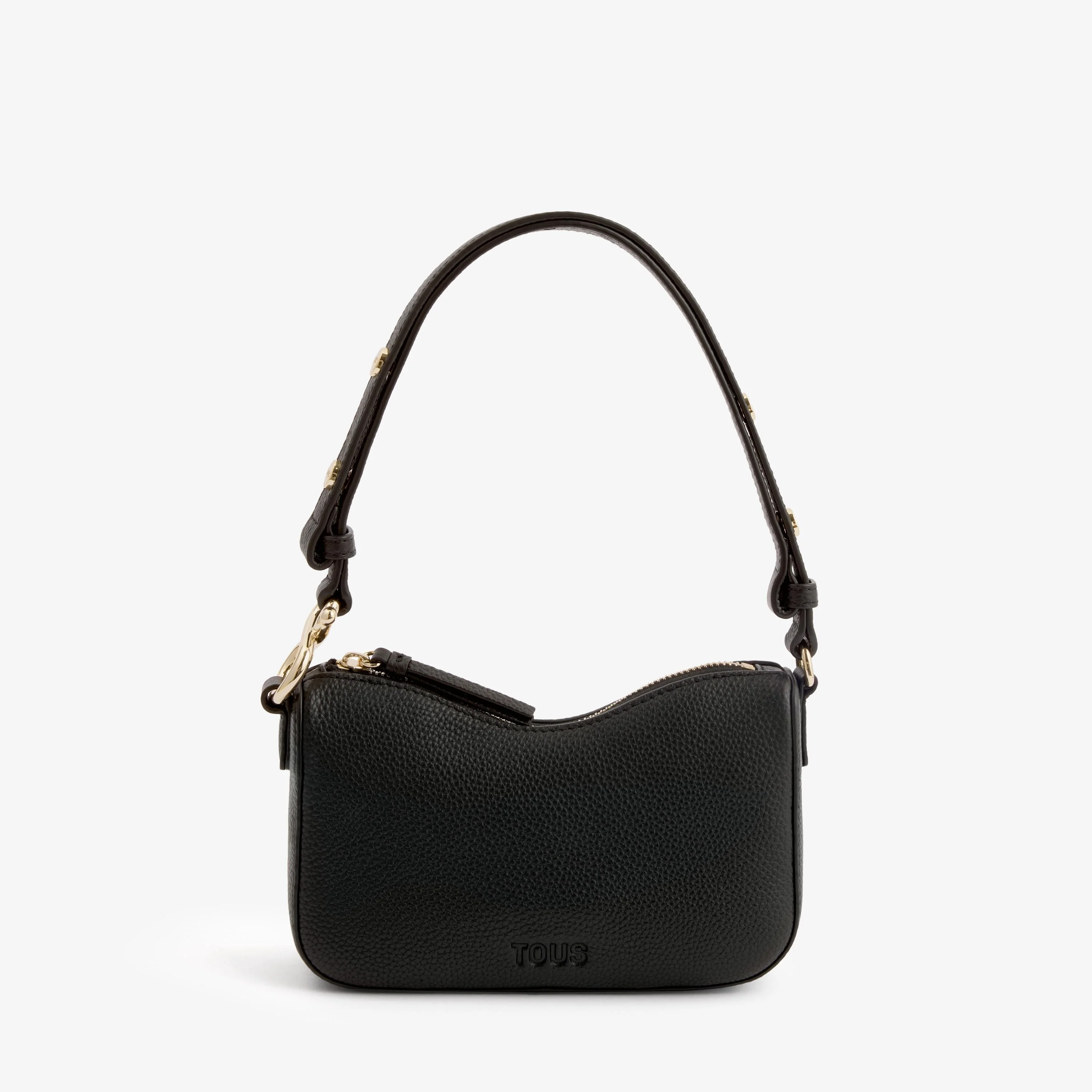 Black leather Shoulder bag TOUS Infinity - 1
