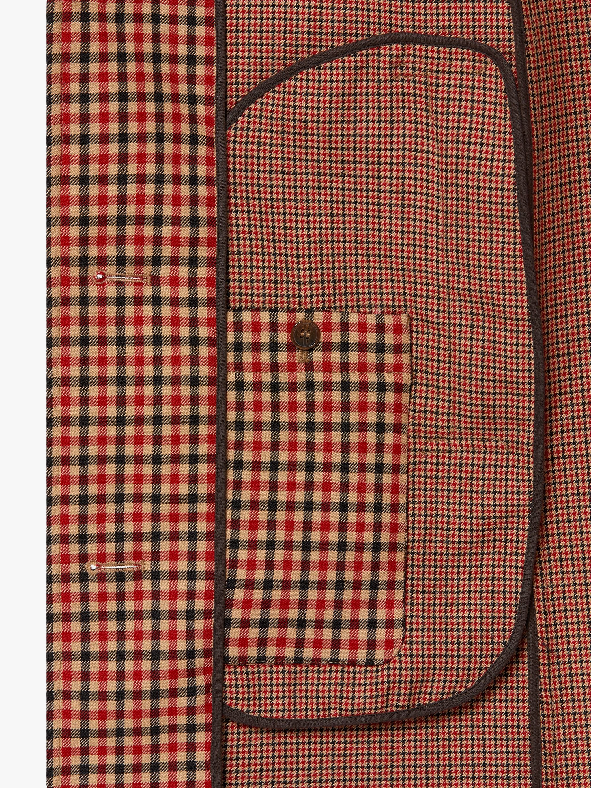 FAIRLIE RED SHEPARD CHECK WOOL OVERCOAT | LMC-008 - 6