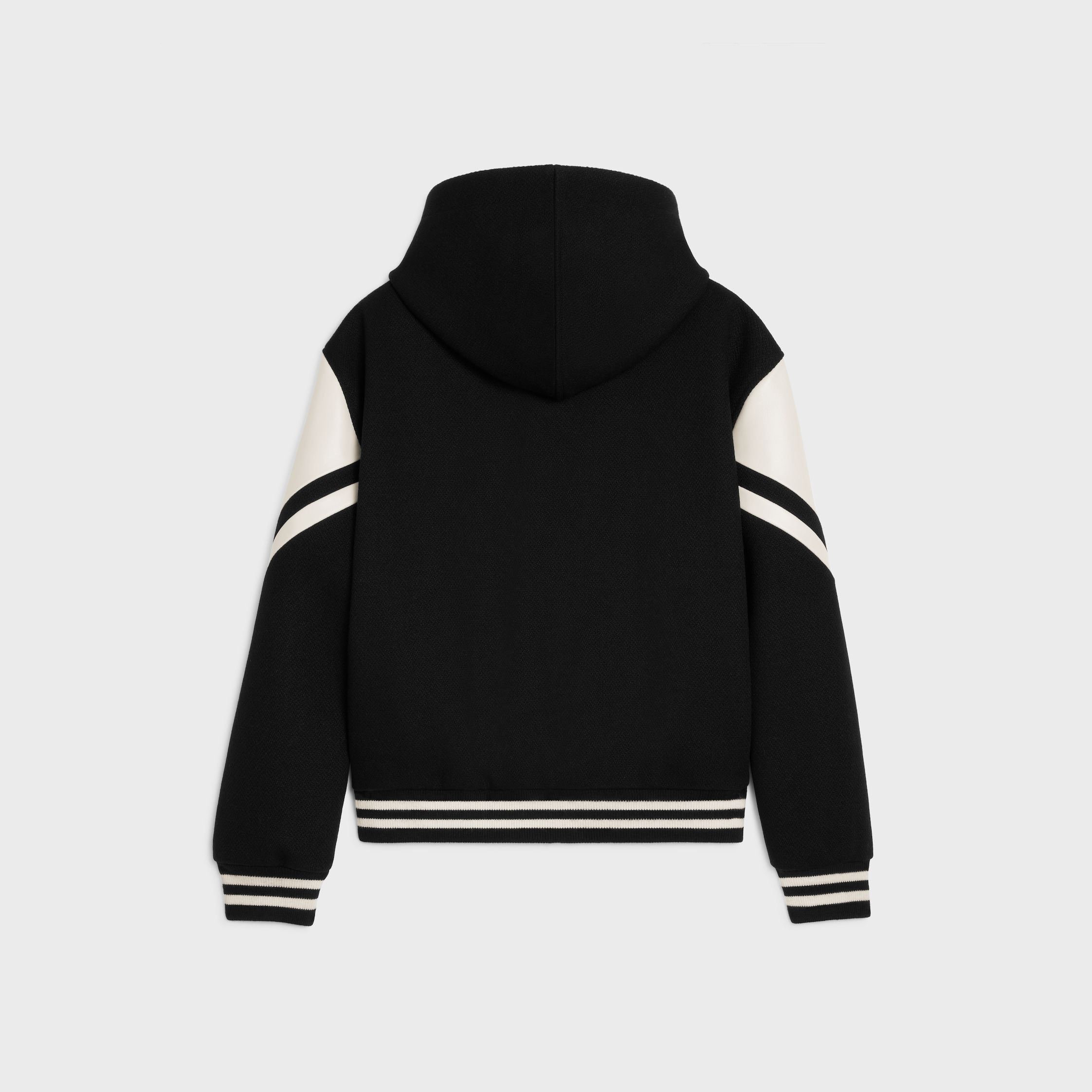 hooded jackson teddy jacket in textured wool - 2