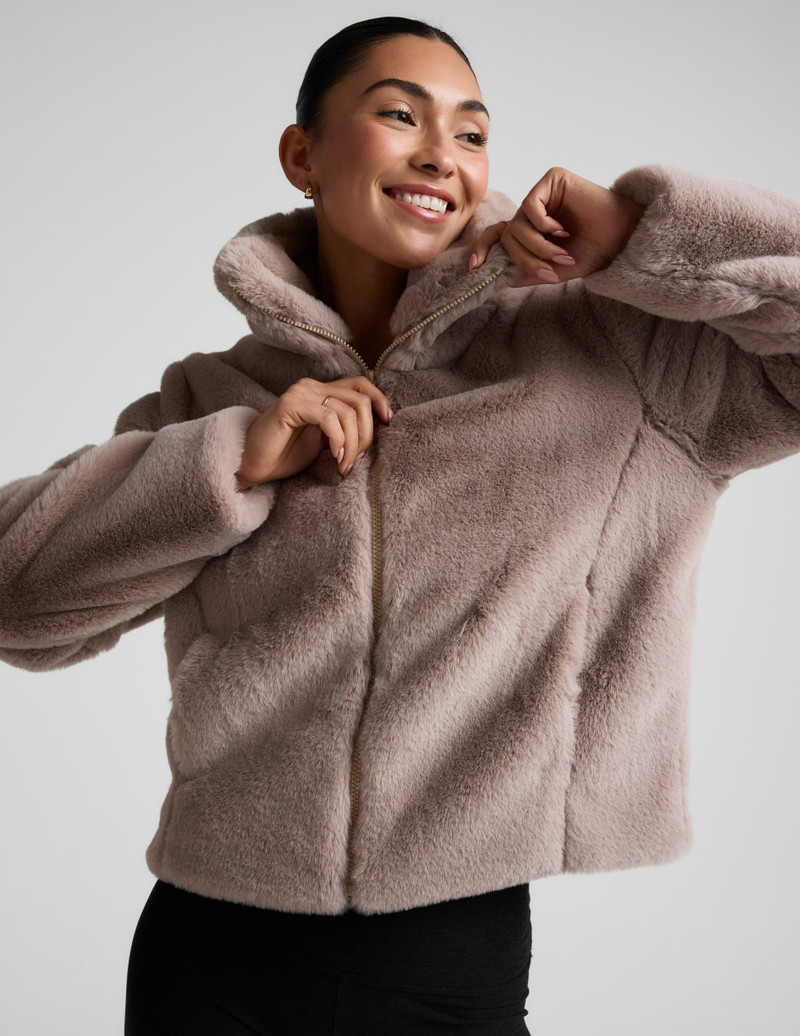 BEYOND YOGA On The List Faux Fur Jacket outlook