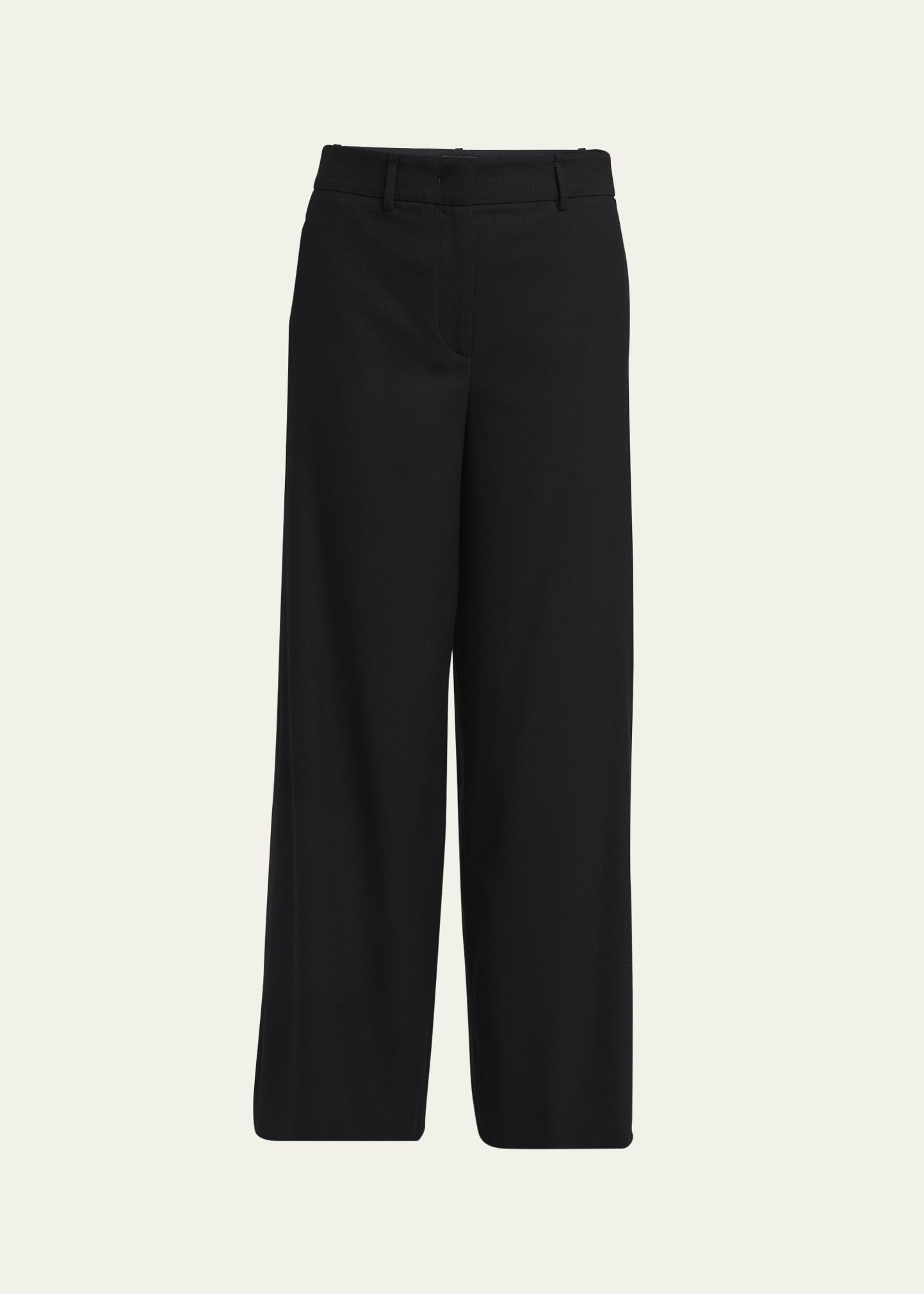 Fluid Wool Straight-Leg Trousers - 1