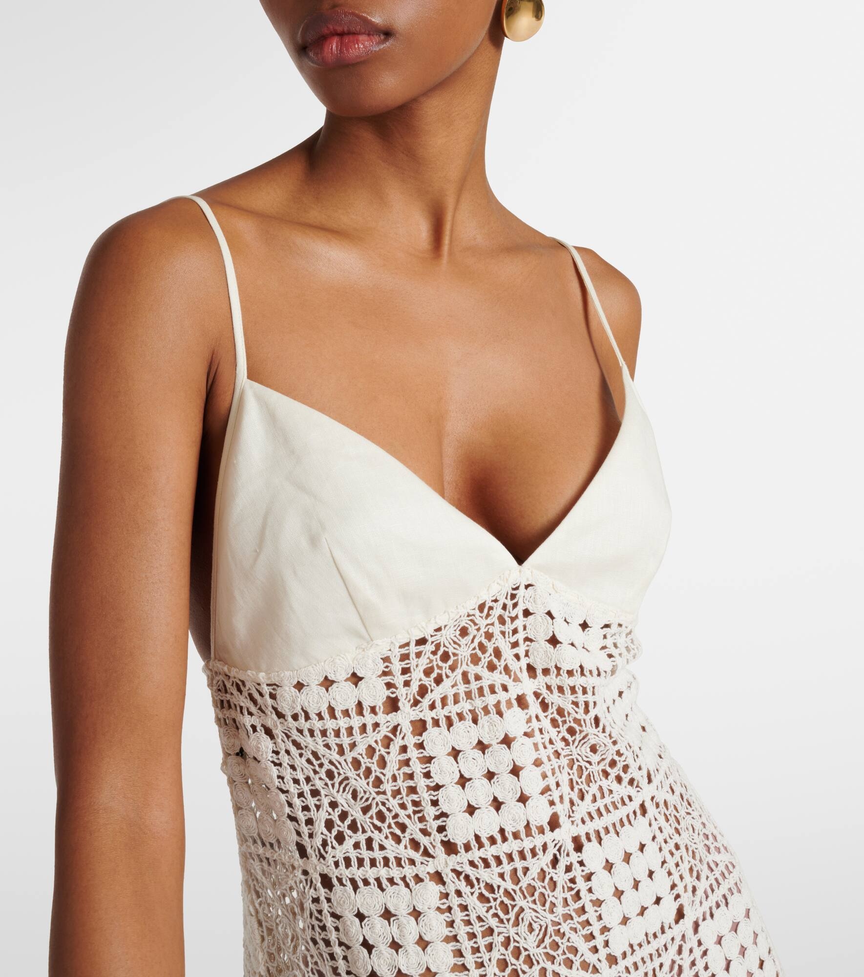 Crochet cotton maxi dress - 4