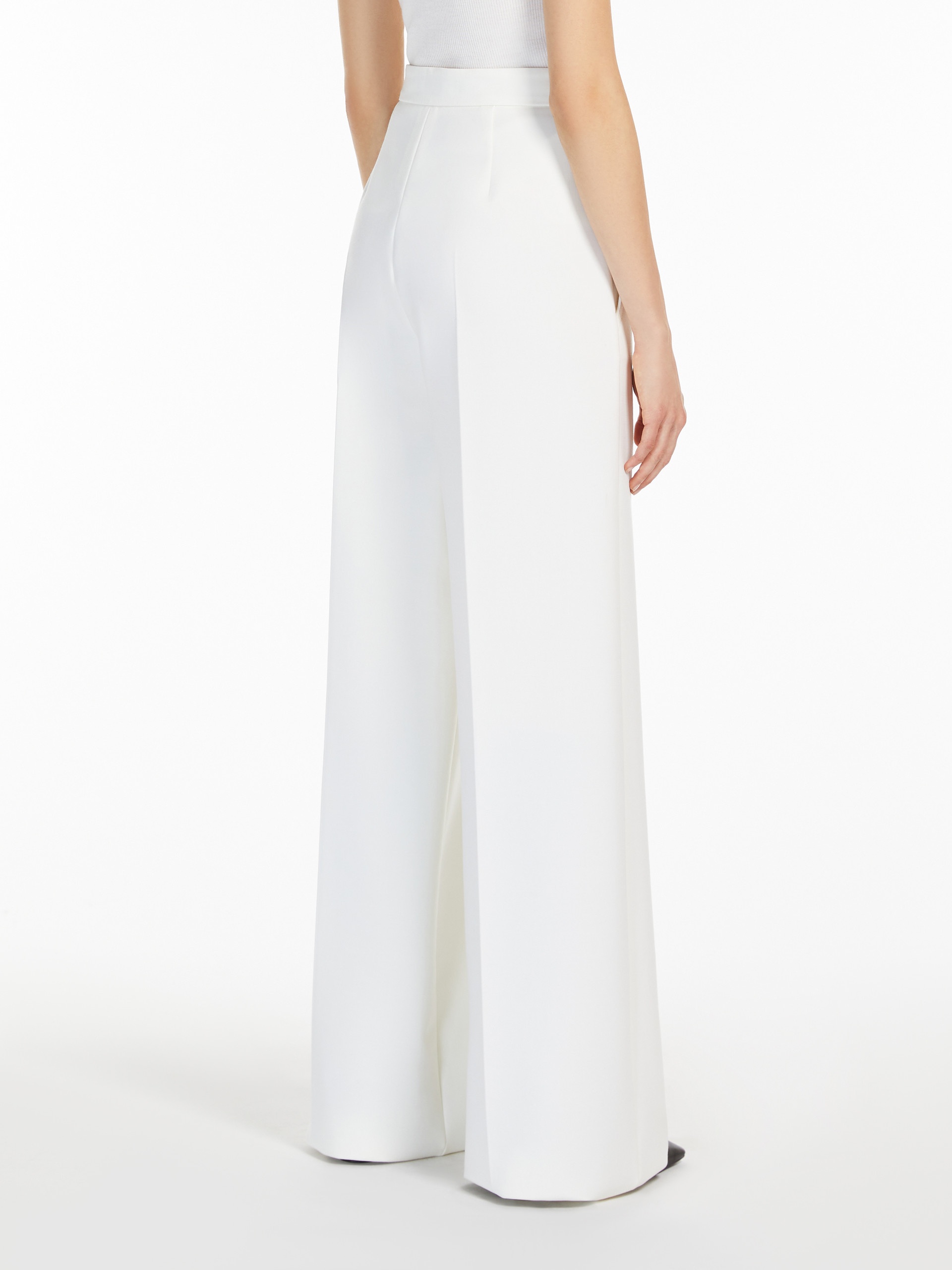POLONIA Wide-leg wool canvas trousers - 4