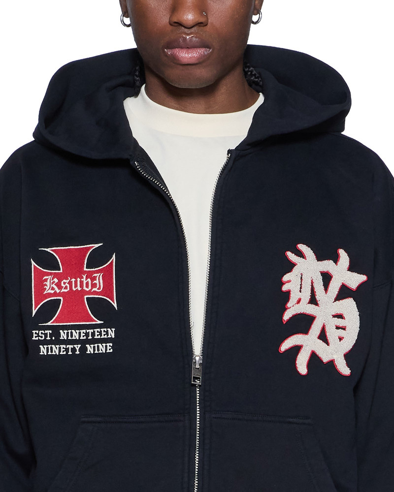 LEAGUE EKCESS ZIP HOODIE JET BLACK 3