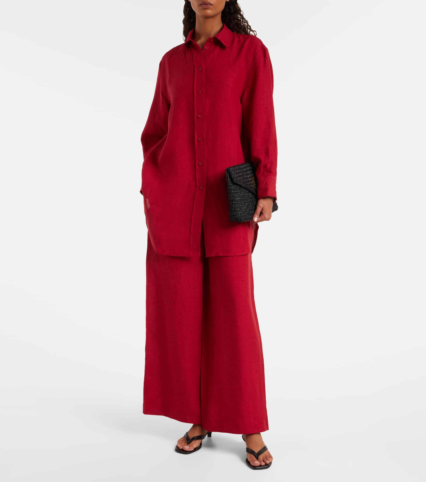 Select linen wide-leg pants - 2