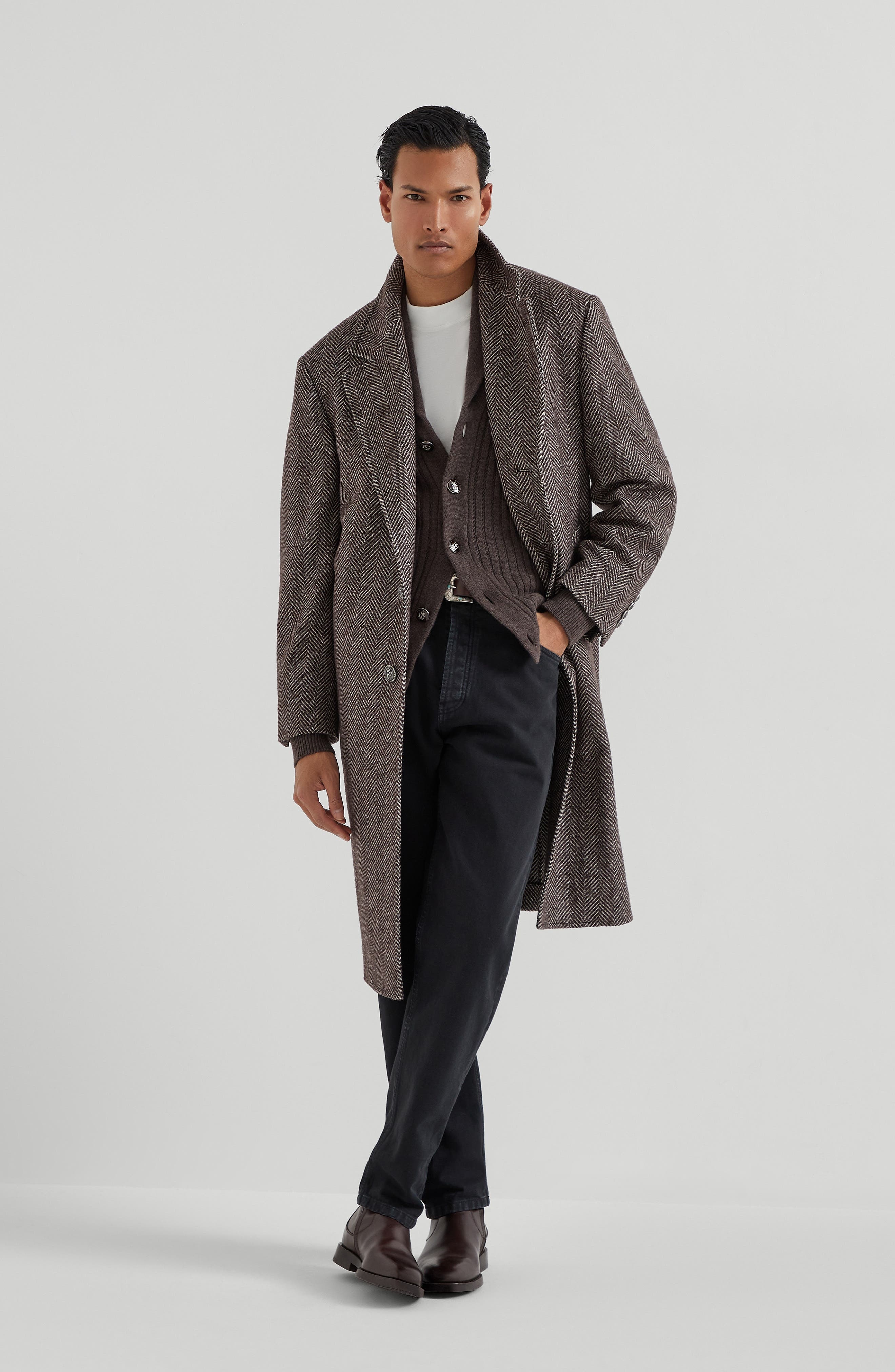 Brunello Cucinelli Cardigan with metal buttons in Brown at Nordstrom - 6