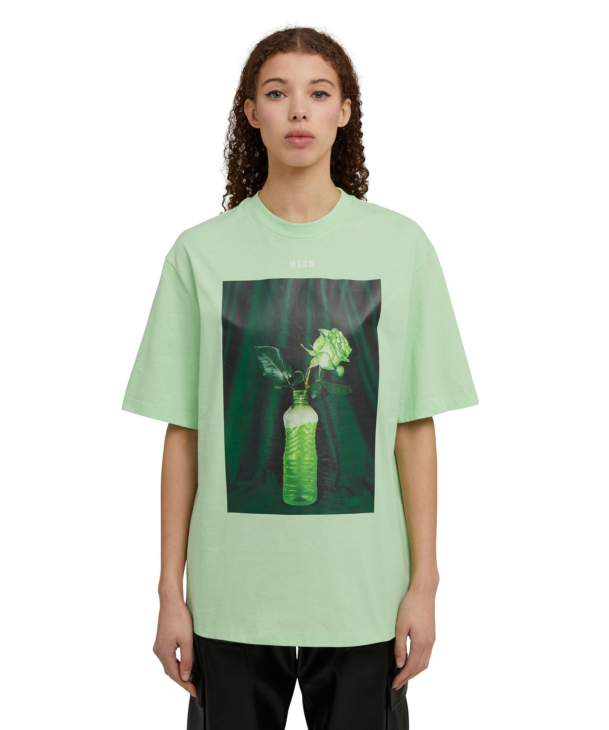 Organic cotton crewneck t-shirt from the MSGM Fantastic Green Capsule - 6