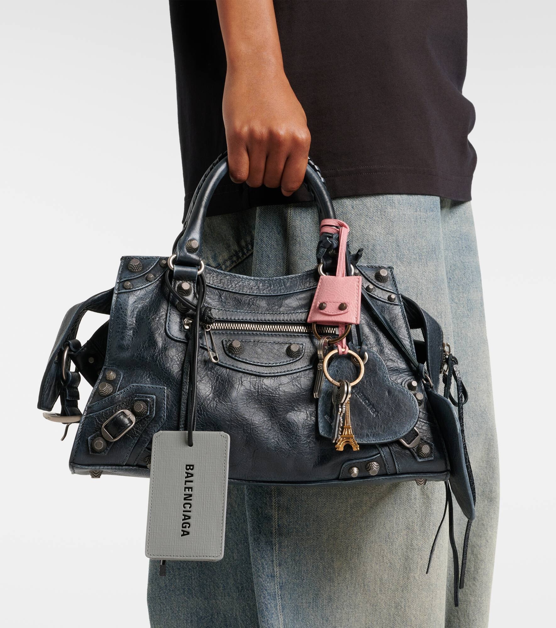 Le City Eiffel leather bag charm - 2