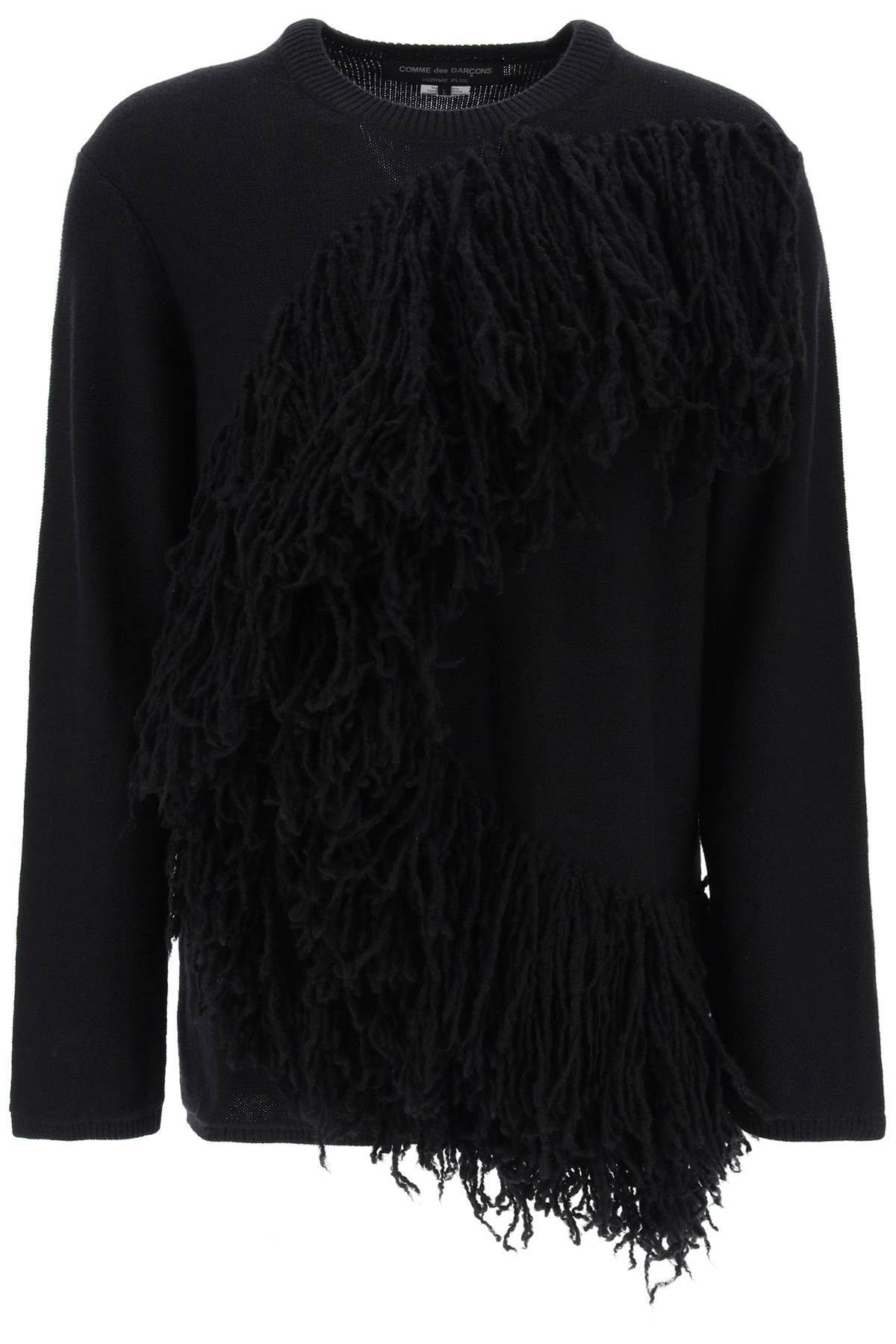 WOOL SWEATER WITH FRINGES - 1
