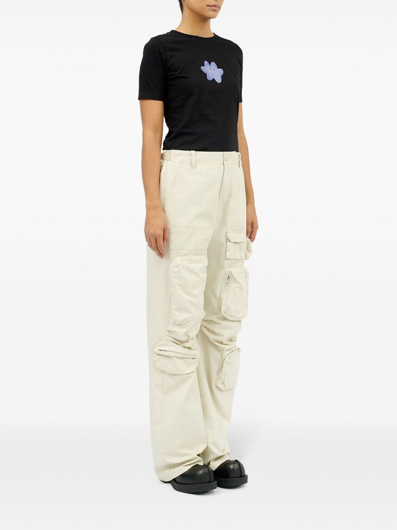 cotton gabardine-wave cargo trousers 3