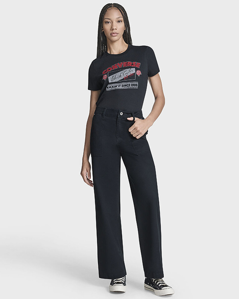 Wide Leg Harbor Twill Pants 3